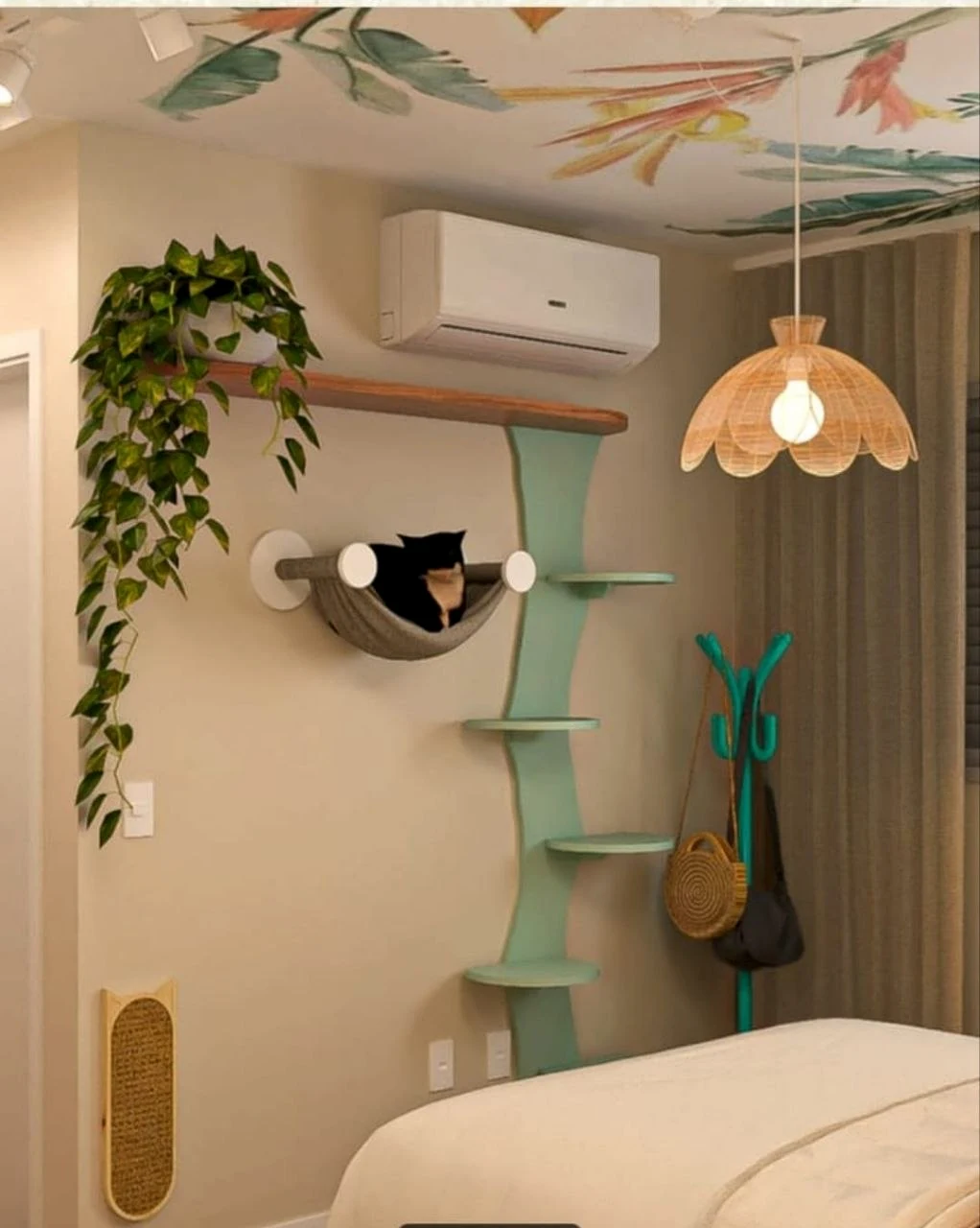 Detalhe decorativo em dormitório
